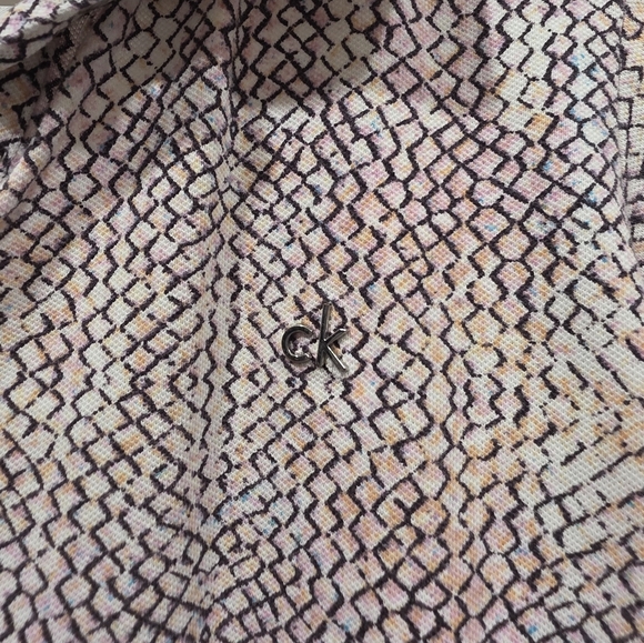 Calvin Klein Geometric Polo Shirt Vintage Style XS-Small Fitting - Picture 4 of 5